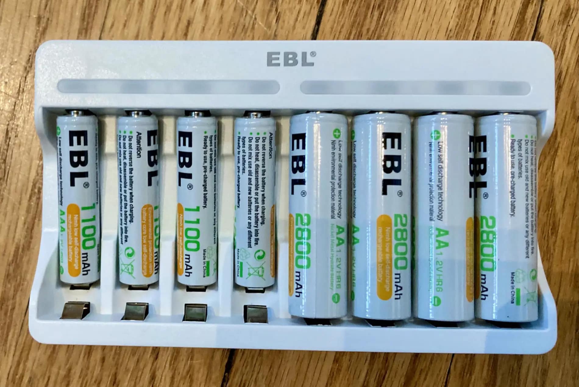 EBL Rechargeable batteries In review Knapsack